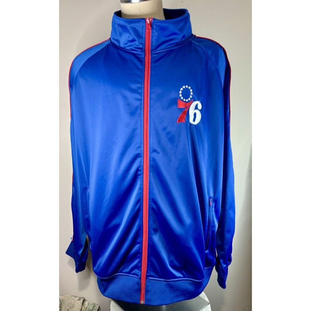 Fanatics 4XL Philadelphia 76ers Sixers Track Zip Warmup Jacket LeBron NBA Big!